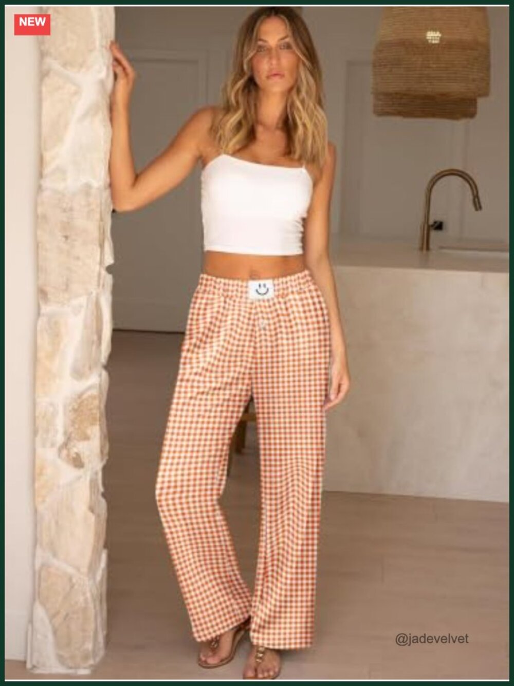 Wide Leg Palazzo Pants with Pockets Flowy Summer Trousers - Picture 4 of 4